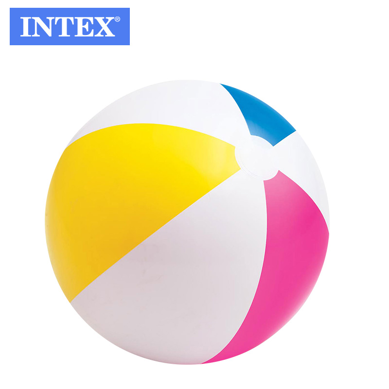 Глянцевый панельный мяч INTEX 59030, надувная игрушка, пляжный мяч из ПВХ, бесплатный пользовательский пляжный мяч