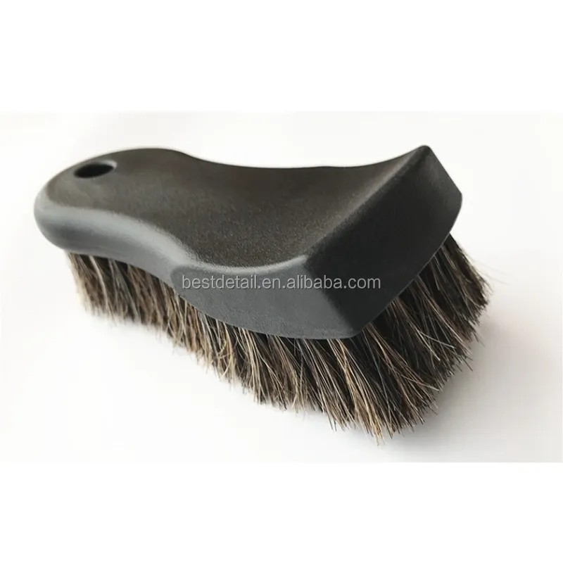 New Premium Auto Detailing Car Care Interior Cleaning Products Long Bristle Horse Hair Leather Cleaning Brush