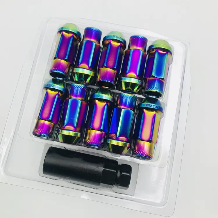 Neo Chrome M12*1.25 Racing Extended Wheels Tuner Lug Nuts