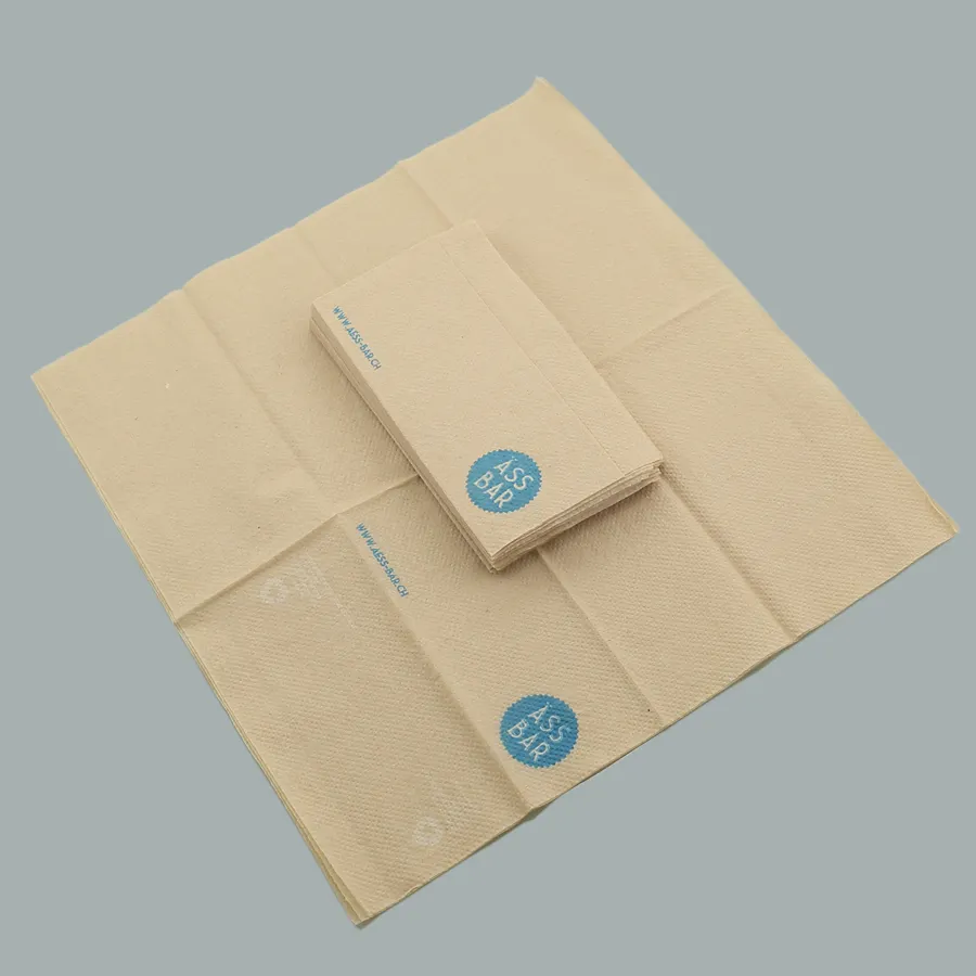 biodegradable brown paper napkin Brown bamboo napkin