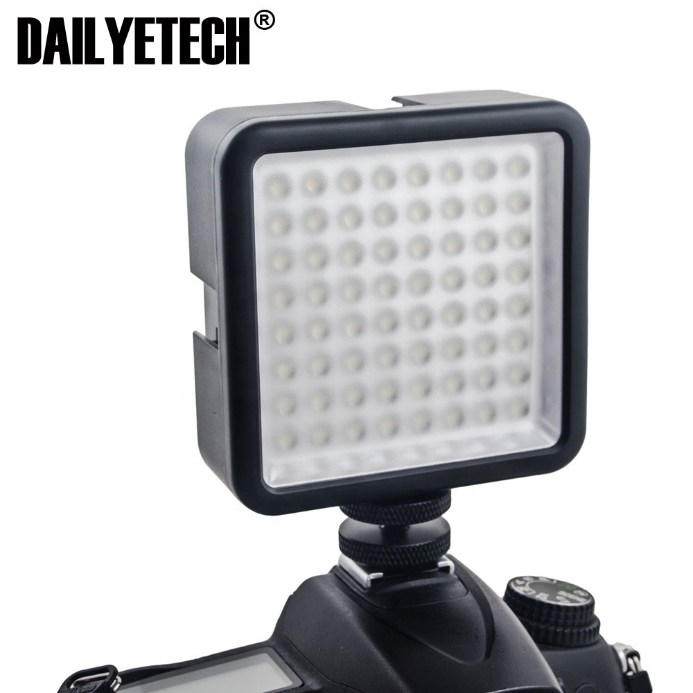 64 LED фото видео вспышки света лампы на Горячий башмак для камеры светодиодное освещение для видеокамеры трансляция