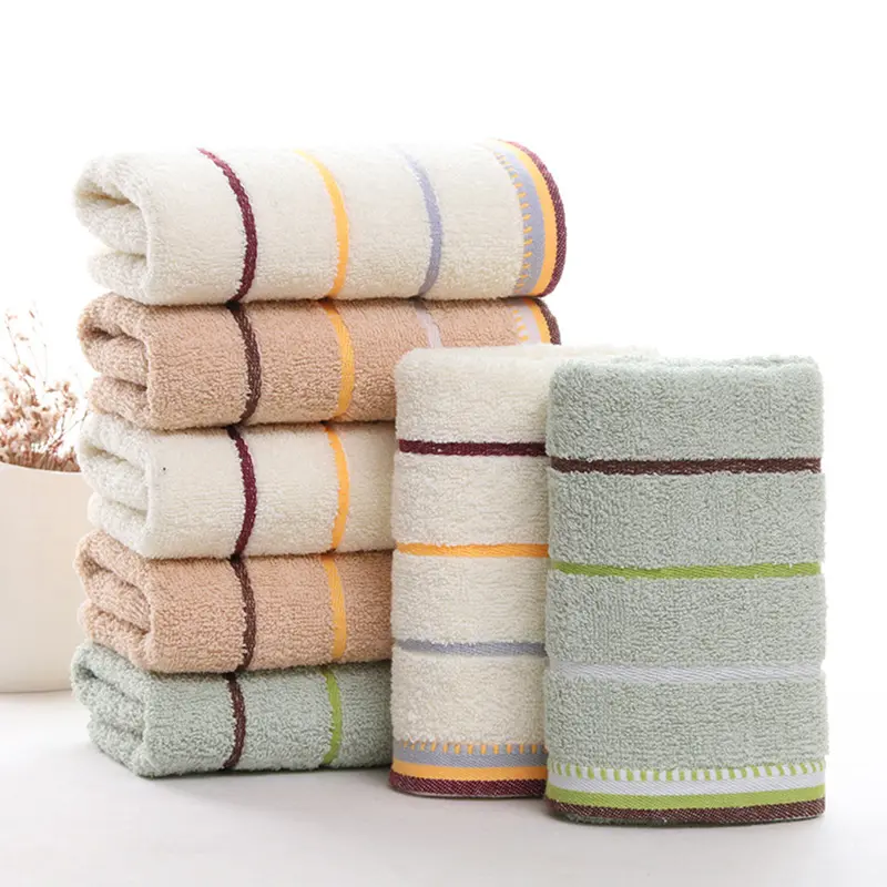 Wholesale quality cotton plain three-color hand wash towel unisex
