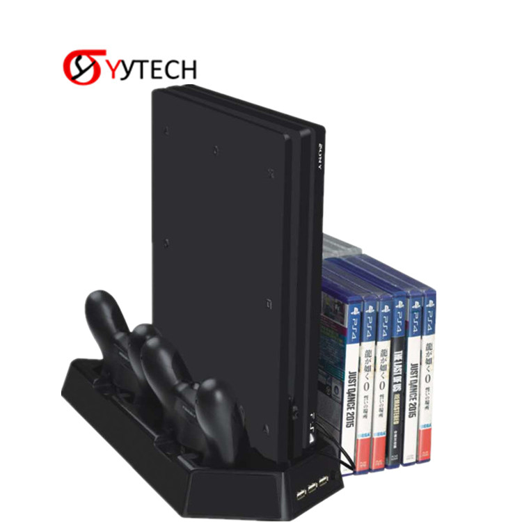 SYYTECH 3 в 2 Многофункциональная подставка вентилятор охлаждения станция для хранения игры зарядная подставка для PS4/PS4 Slim/Pro