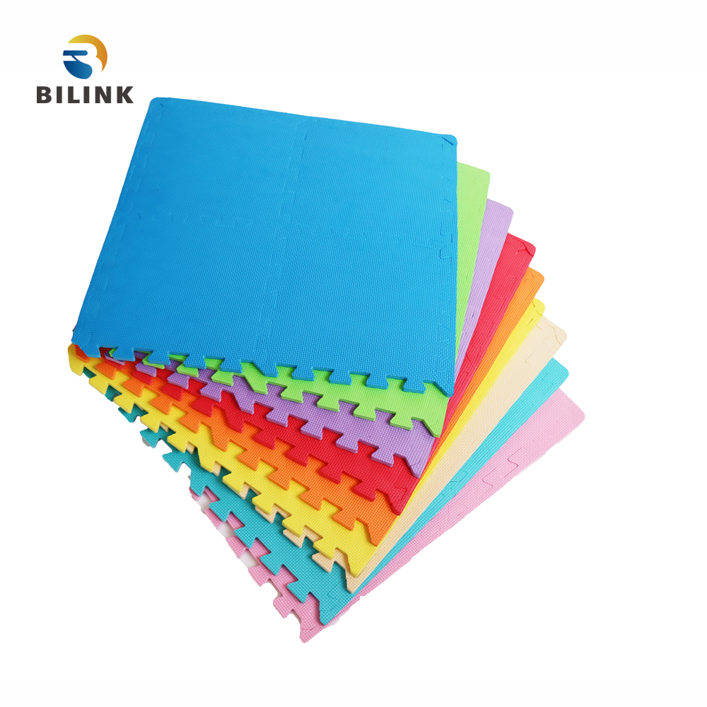 Экологичный детский игровой коврик-пазл Bilink из пены ЭВА, 30x30x1 см, 9 цветов