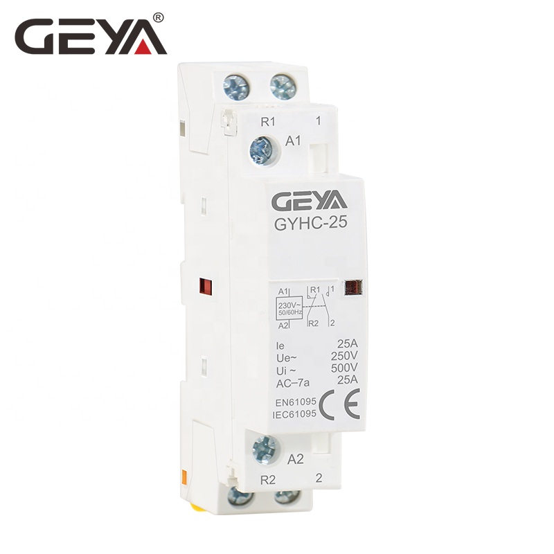 Контактор переменного тока GEYA GYHC Din Rail 2P 25A 2NO или 2NC или 1NO1NC 220 В магнитные замыкатели для распределительного механизма низкого напряжения