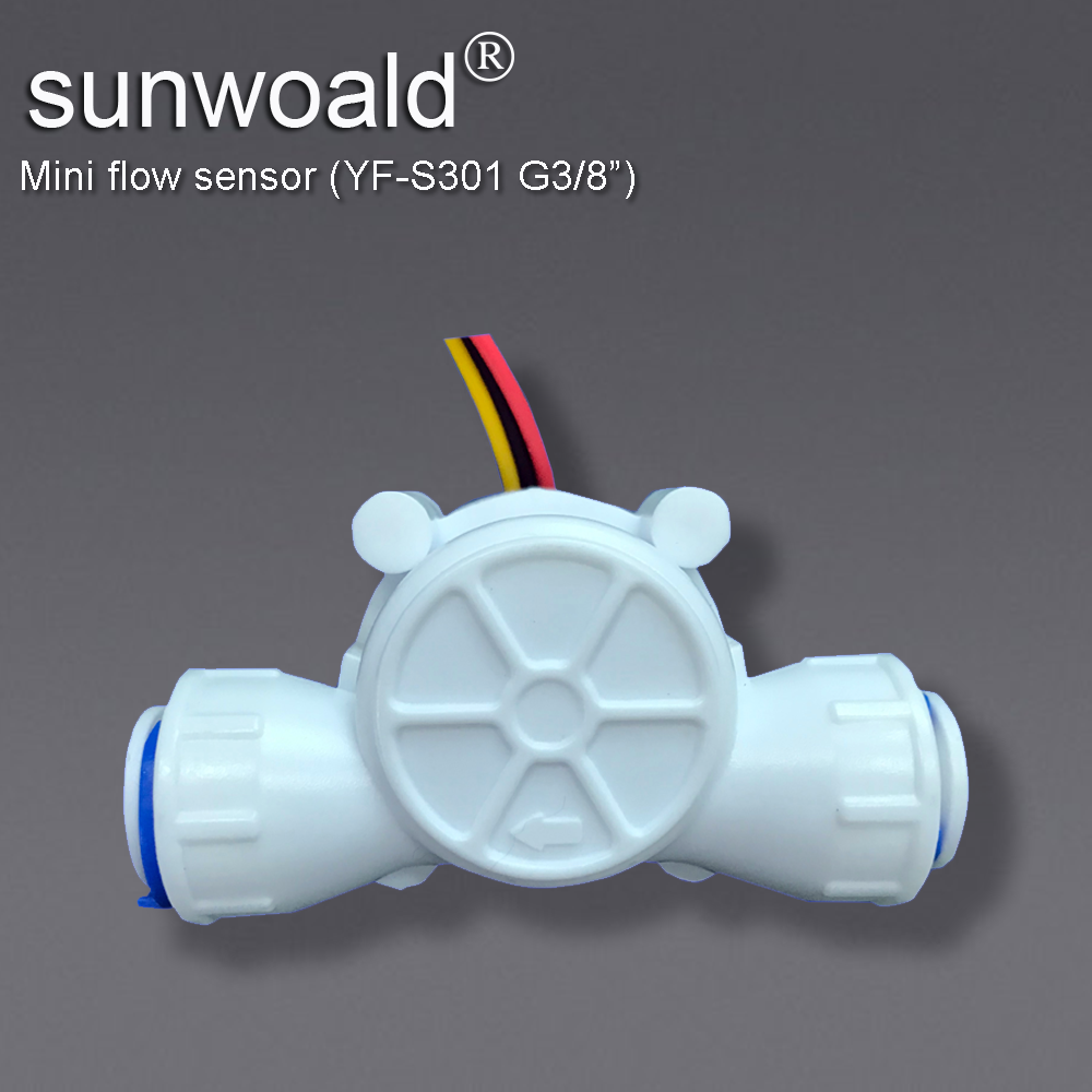 Sunwoald G3/8 "0,3 ~ 10л/мин быстрый разъем POM микро Датчик расхода воды для диспенсера воды