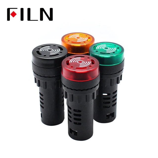 FILN прерывистый звук и вспышки звуковая и световая зуммер AD16-22SM сигнальное устройство 22 мм 12V 24V 110V 220V