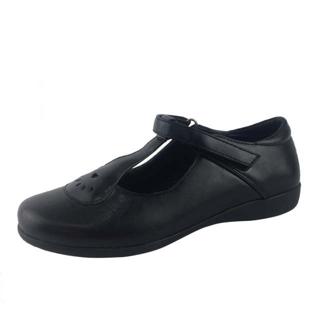 Greatshoe мягкая бантом подошва дизайн дети кожа черная школьная обувь для девочек