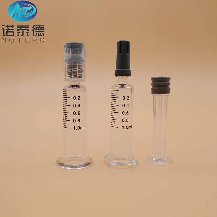 Transparent medical metal plunger 1ml luer lock prefilled cbd syringe