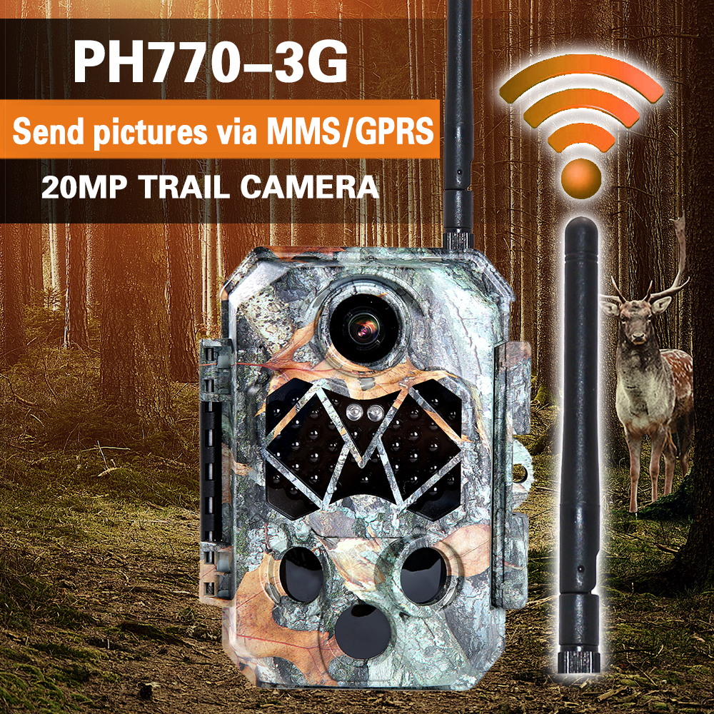 940NM IR LEDs IP67 водонепроницаемая 20MP FHD MMS/SMS 3G Trail охотничья камера