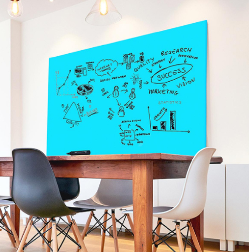 Сухое стирание подгонянное закаленное стекло Whiteboard