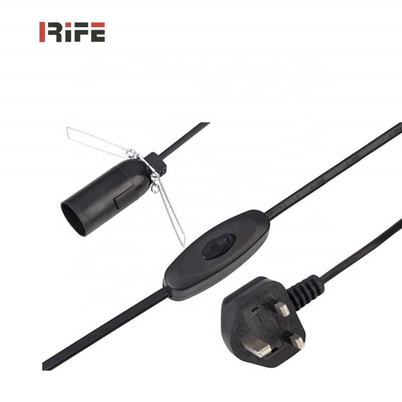 BS1363 ASTA утверждение 1,5 м/5 футов 250 В Великобритания шнур питания соляная лампа кабель с 304 переключателем E14 патрон