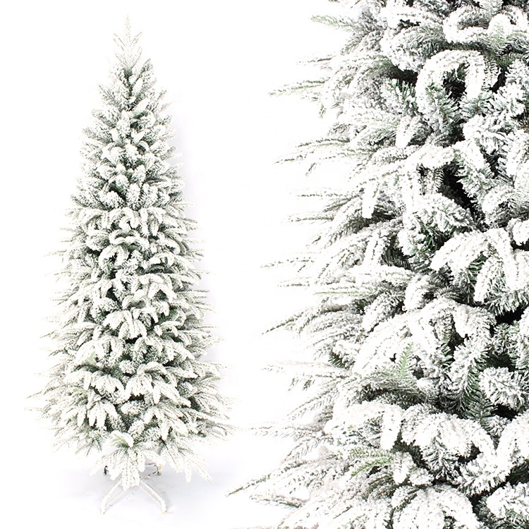 China Manufacturer Wholesale White Powder Snowing Decorative Commercial Christmas Trees
