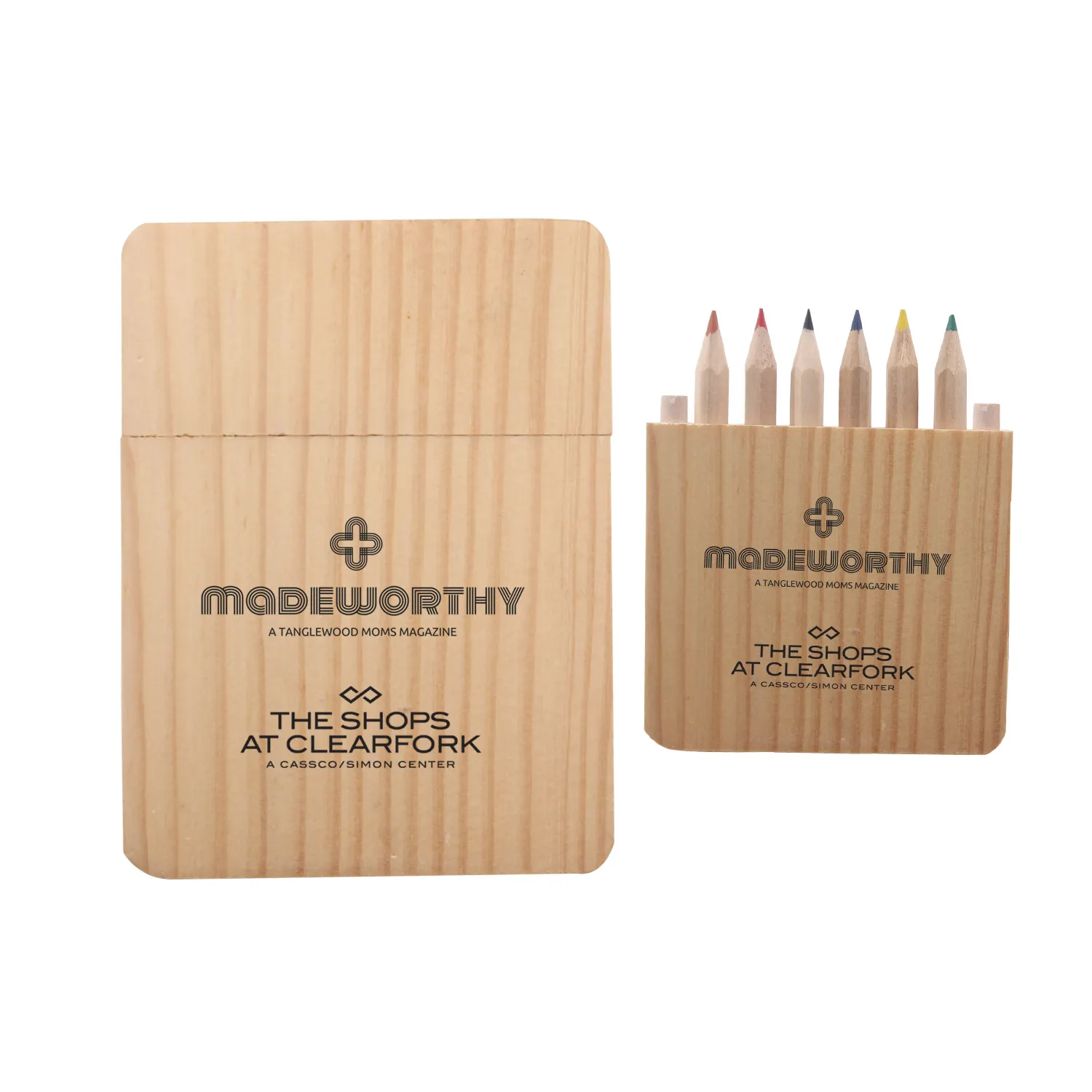 6pcs small pencil case wooden box pencil case wood natural wood pencil case