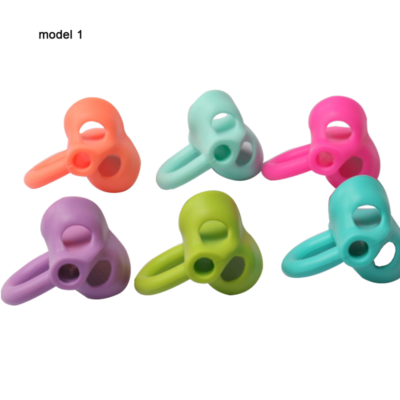 Custom logo Food grade silicone pencil grip/rubber fingertip grips for children