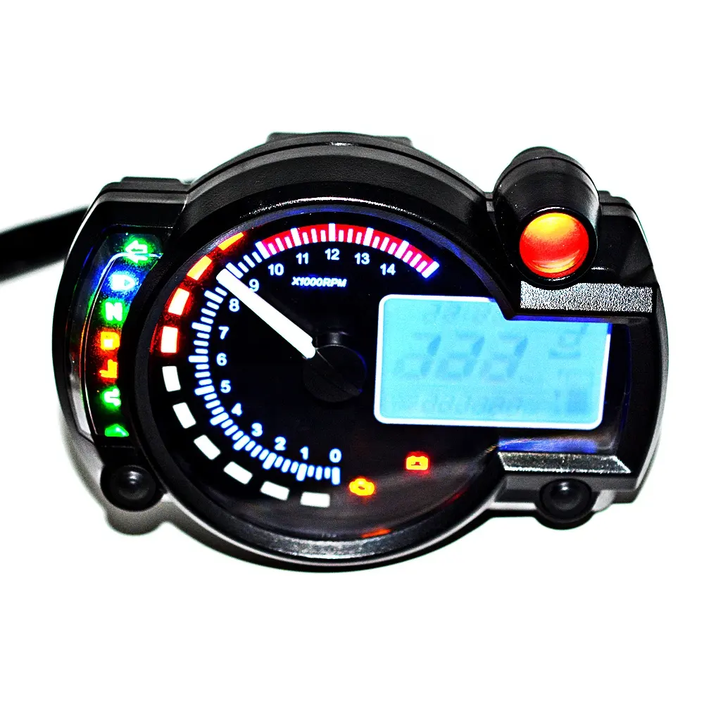 Hot Selling Backlight LCD Digital Motorcycle Auto Speedometer Odometer Motor Bike Tachometer