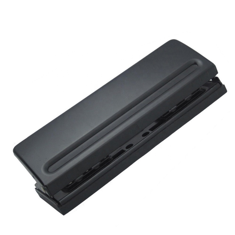 Customized best quality office stationery hole puncher for paper home handy metal adjustable 6 hole paper puncher