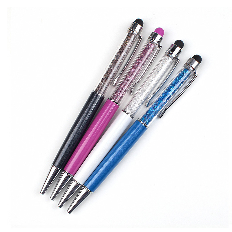 Original factory full color option custom logo printed crystal diamond stylus crystal pen