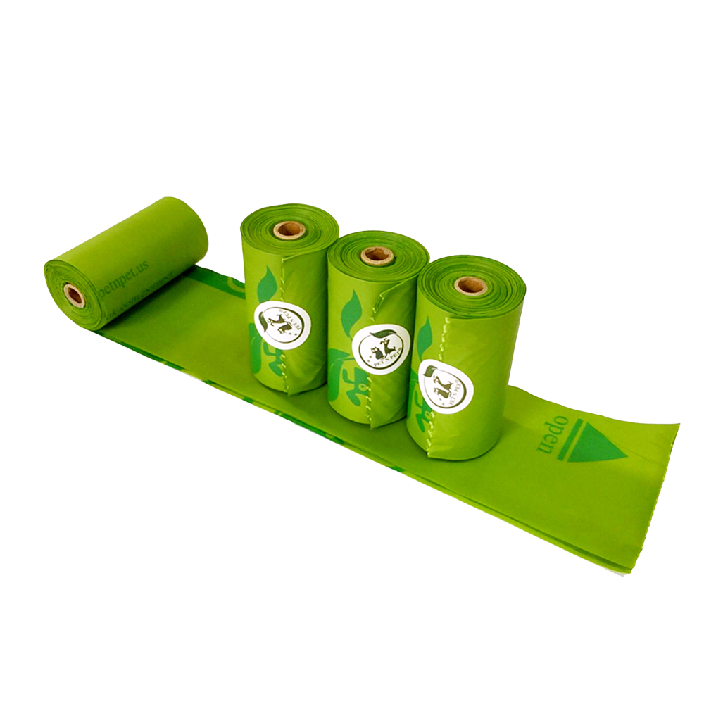 HDPE epi биоразлагаемые упаковочные товары для уборки собак на открытом воздухе мусорный пакет для кошачьего туалета с дозатором