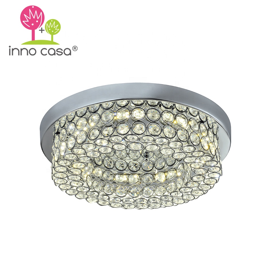 Amazon Best Personal Commercial LED Chrome Circle Crystal Indoor Ceiling Lights