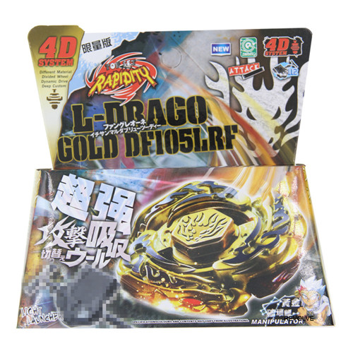 Bayblade металлический фьюжн L-Drago разрушение Золотой бронированный стартовый набор с пусковым устройством Ripcord
