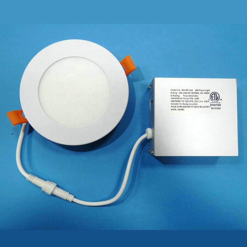 4 "круглая ультратонкая плоская led панель света с Распределительная коробка 9 Вт