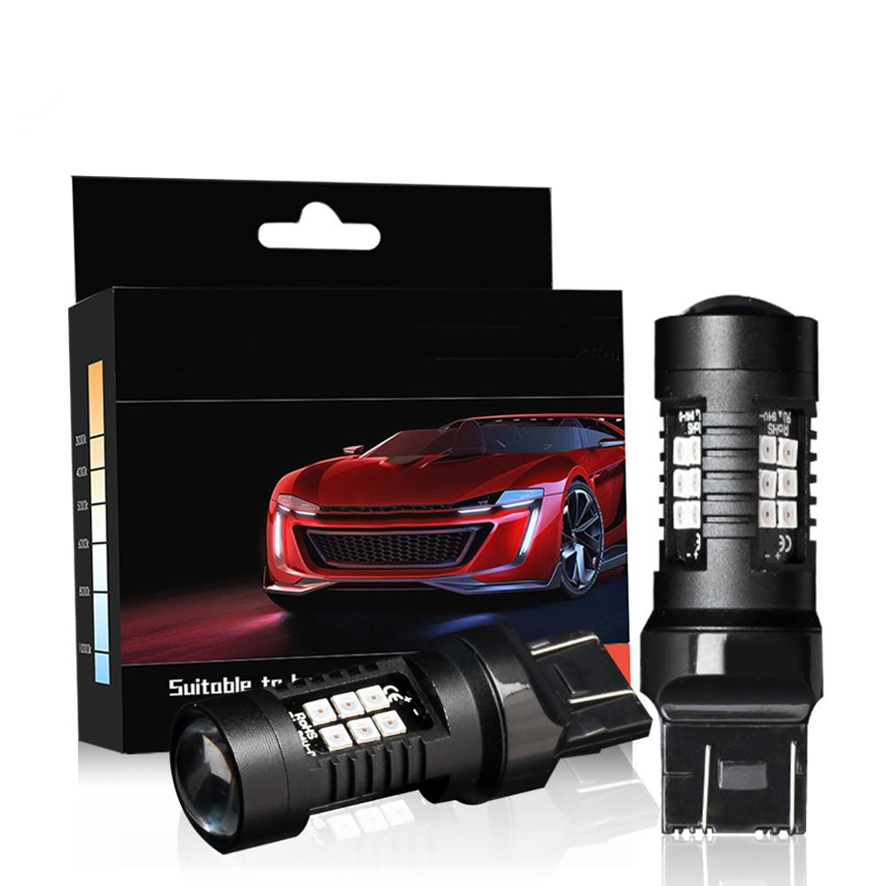 Автомобиль интимные аксессуары LED WY21W 7440 7443 Светодиодные лампы T25 3157 3156 p27/7 Вт автомобиль тормоз обратный свет 12 В лампа сигнал поворота