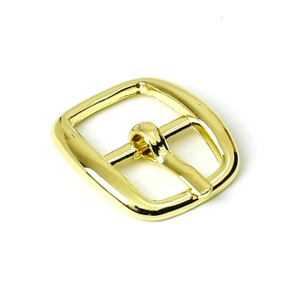 Shoe Metal Buckles Simple Design Gold Plated Metal Shoe Buckle Small Pin Belt Buckles Strap For Sandal Decorative Buckle Parts