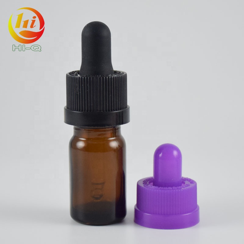 5 ml e-cig liquid bottles 5ml amber glass bottle with dropper for e vape oil