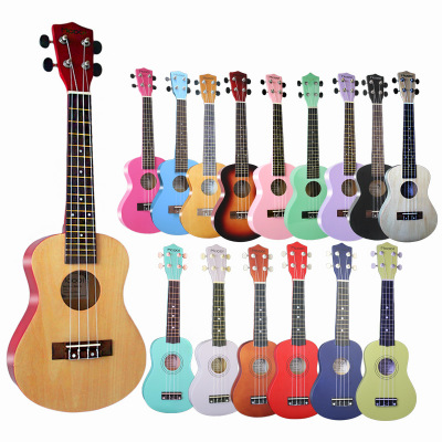 China supplier wholesale childlike basswood colorful ukulele high quality cheap 21 inch ukulele concert