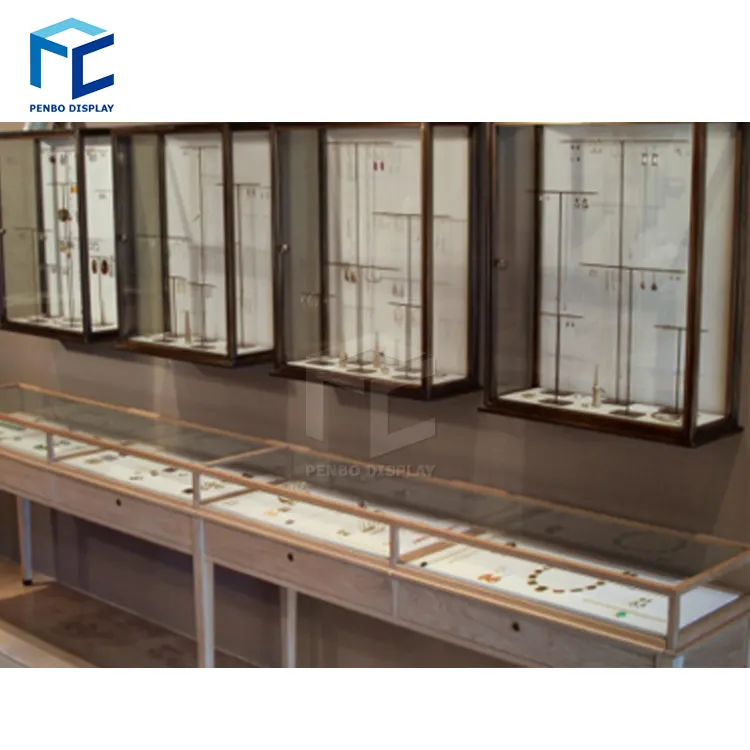 Art museum pedestal display case/vintage jewelry display boxes/jewellery display glass cabinet