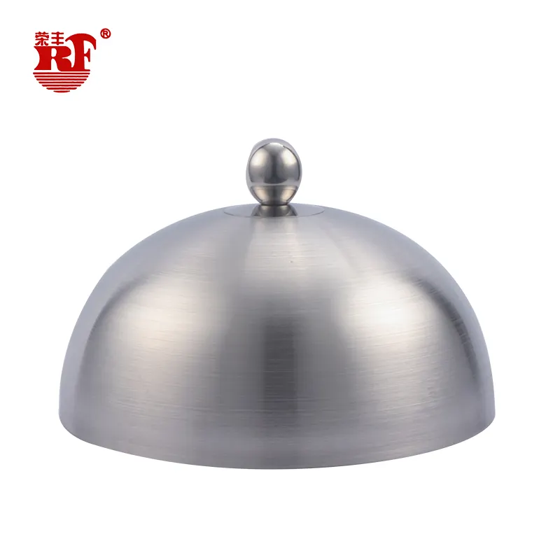 Restaurant Buffet Catering Luxury Banquet Food Display Warmer Hotel Metal Stainless Steel Beef Steak Dome Dish Plate Food Cover