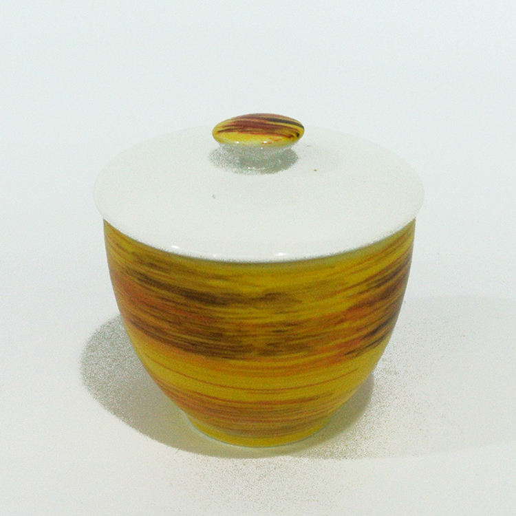 Multiple color sugar cainster cheap handmade ceramic sugar pot