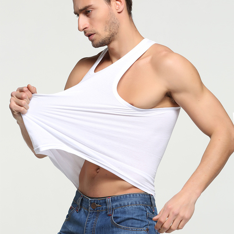 Cotton Mens Undershirts Breathable Sports Underwear