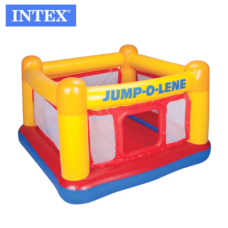 Intex 48260 мягкий Надувной Игровой Домик прыжок-O-Lene с ползающей дверью для детей