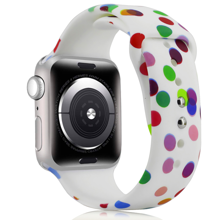 С принтом мягкий силиконовый спортивный петля браслет для Apple Watch группа 38/42 мм