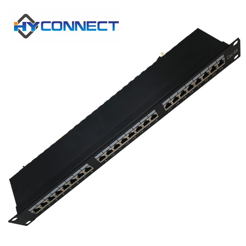 Сетевой экранированный патч-панели 1U FTP Cat6A 24 порта патч-панели