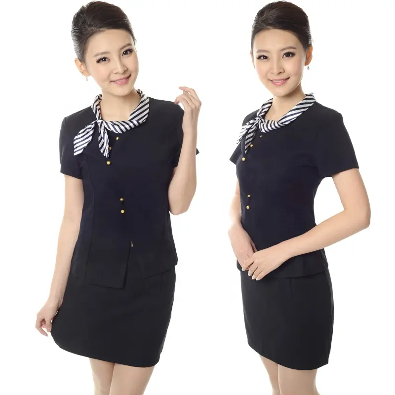 Wholesale fashion flight attendant airline uniform suits