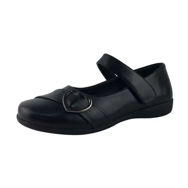 Greatshoe новейший дизайн горячая распродажа плоская детская Стильная черная школьная обувь для девочек