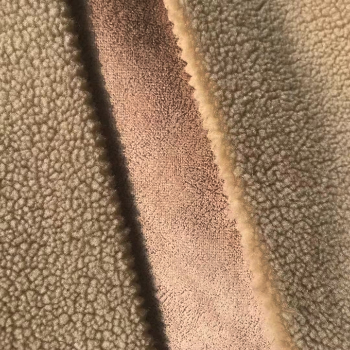 cloth velour with sherpa fabric for garment
