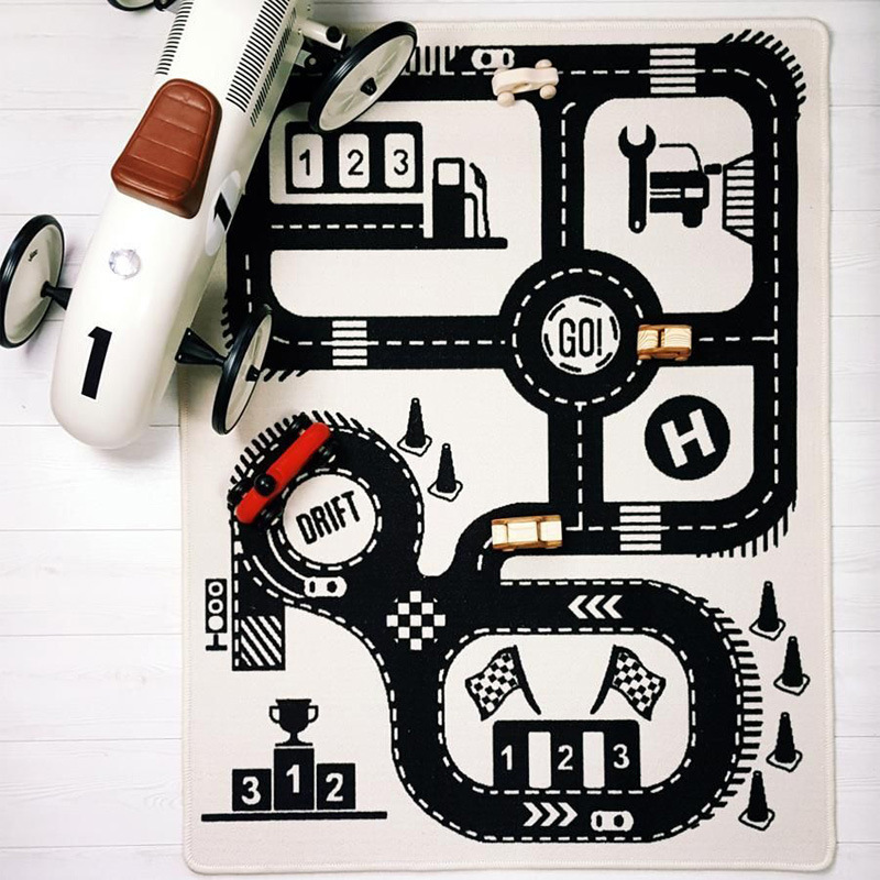 Hot selling Nordic decoration baby traffic map car portable folding game play mat
