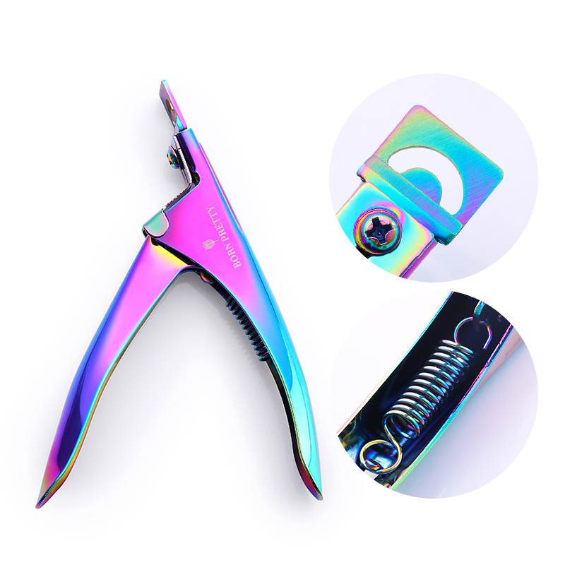 BORN довольно Ложные Советы Край резак Clipper Красочные Нержавеющая сталь гвозди щипцы для ногтей Инструменты