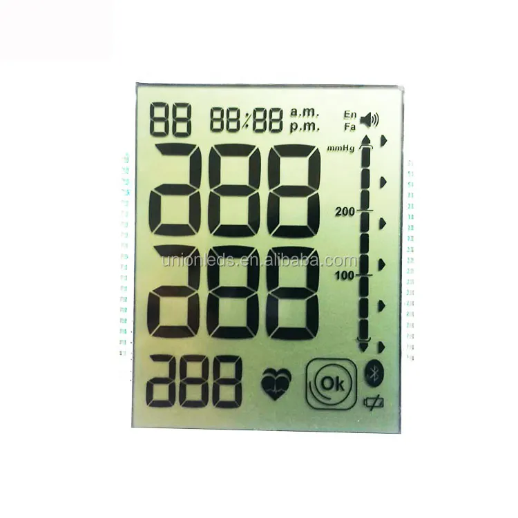 TN HTN STN Transparent blood-pressure meter lcd screen display