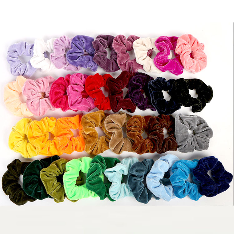 Bulk Custom Wholesale Cheap Hair Velvet Scrunchies