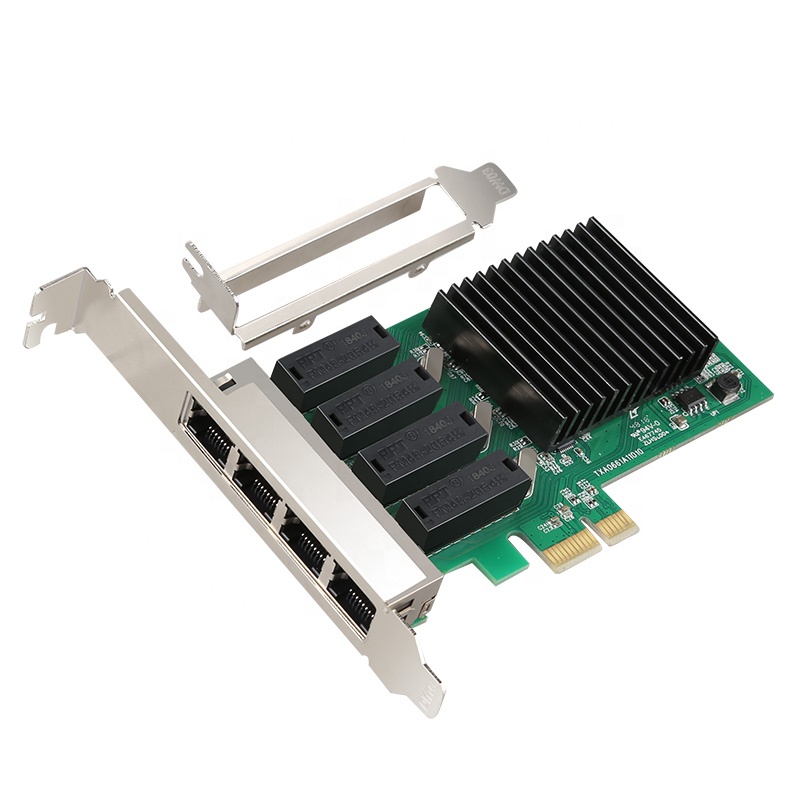 DIEWU PCI express 4 RJ45 порт 4 порта гигабитный сетевой карты 10/100/1000 Мбит сетевой адаптер контроллер Realtek 8111H