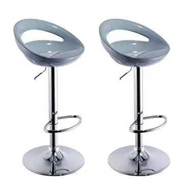 Регулируемые поворотные барные стулья в форме полумесяца, барный стул из АБС-пластика, в классическом стиле, газовый подъемник