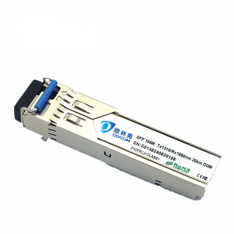 Fast Ethernet 20 км один разъем LC Двунаправленный SFP Трансивер волоконно-оптический модуль