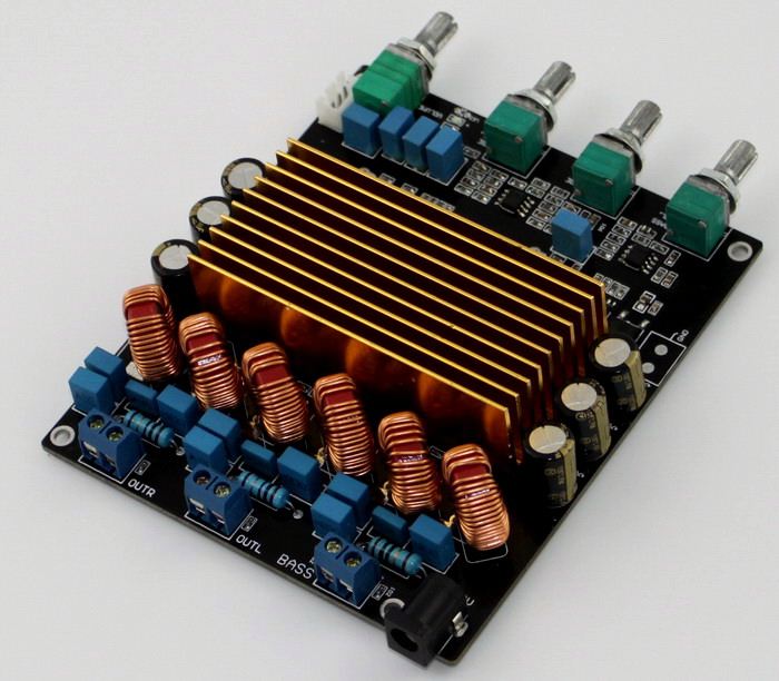 STA508 + TC2001 2.1 channel DC18V-24V Class D 160W+80W+80W Digital Amplifier Board