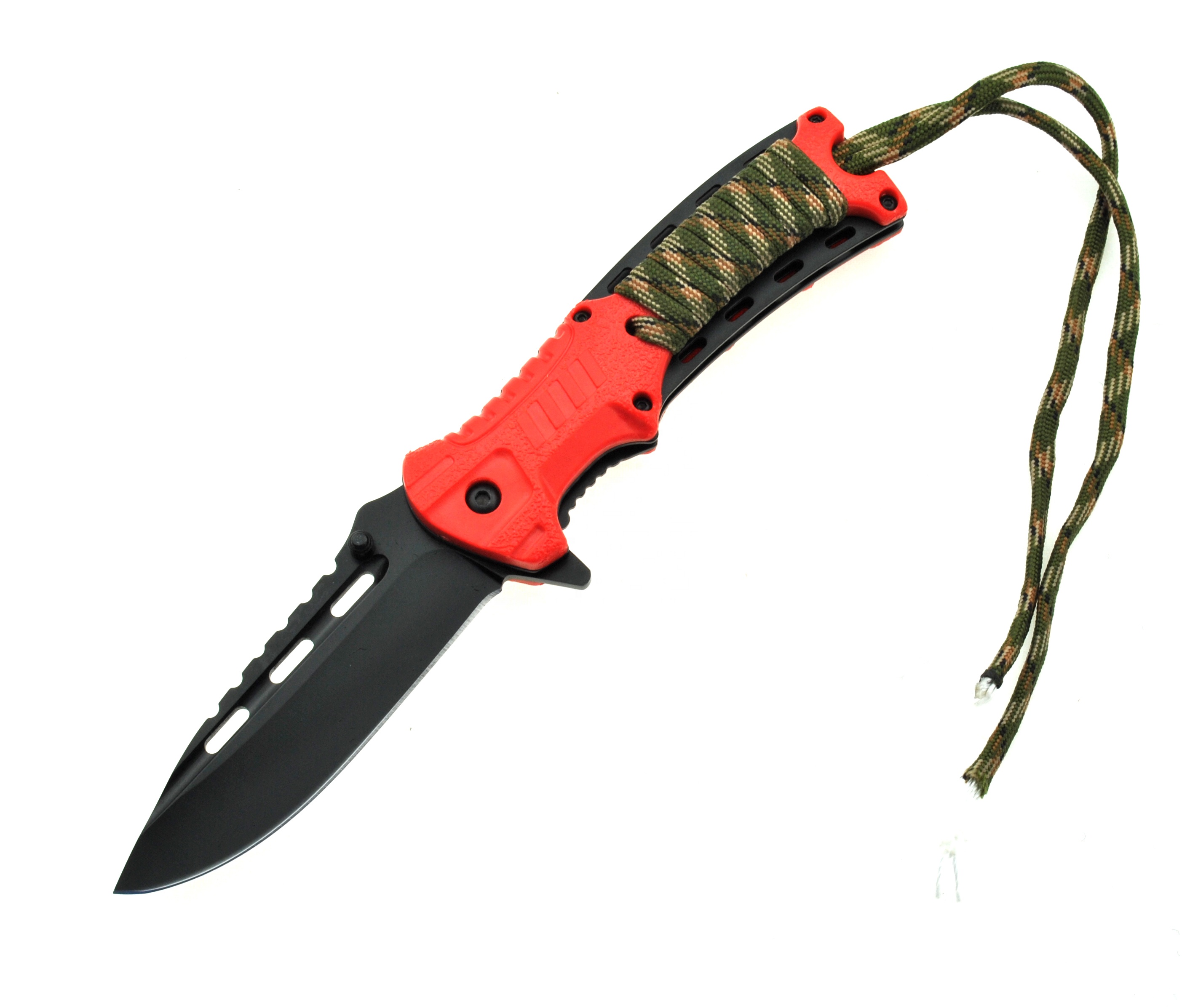 Newest Design Hunting survival With Clip Rope and Flint Stone folding poctet knife