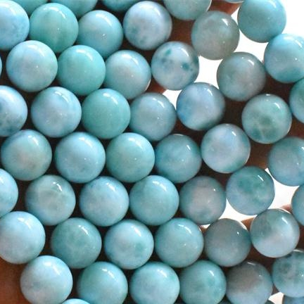 Оптовая продажа, натуральный Гладкий Шарм, драгоценный камень Larimar, свободные бусины для изготовления ювелирных изделий